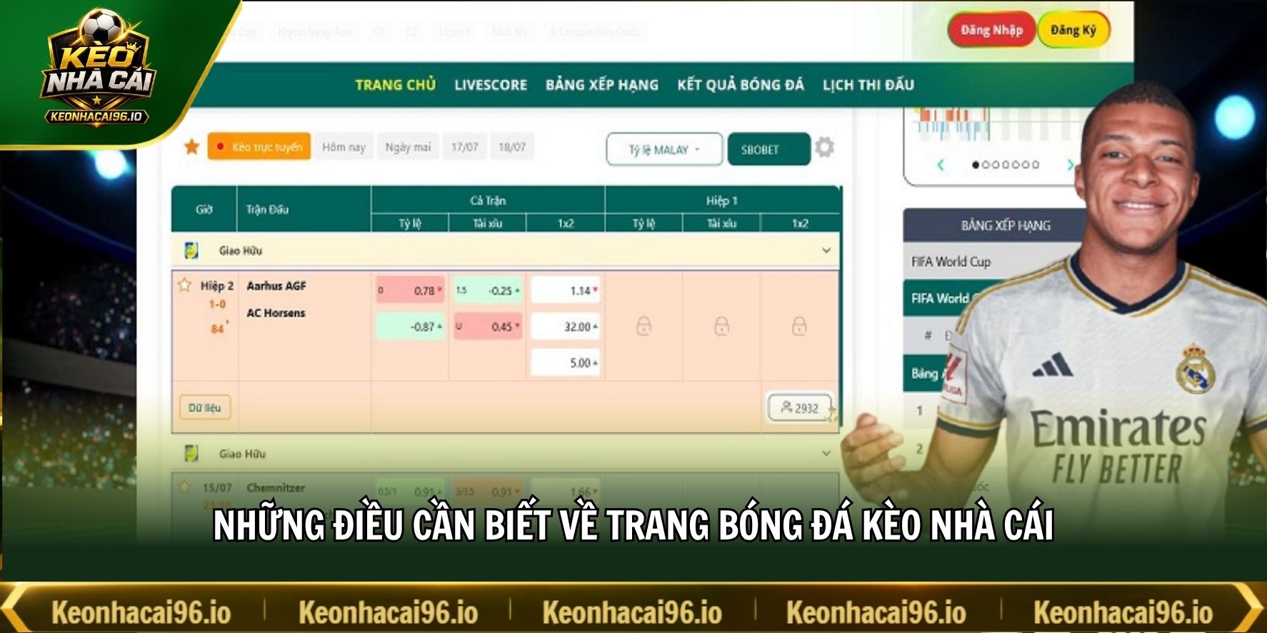 Những điều cần biết về trang bóng đá kèo nhà cái